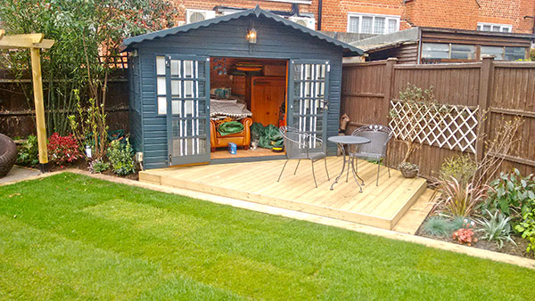 New landscaping and refurbished summer house